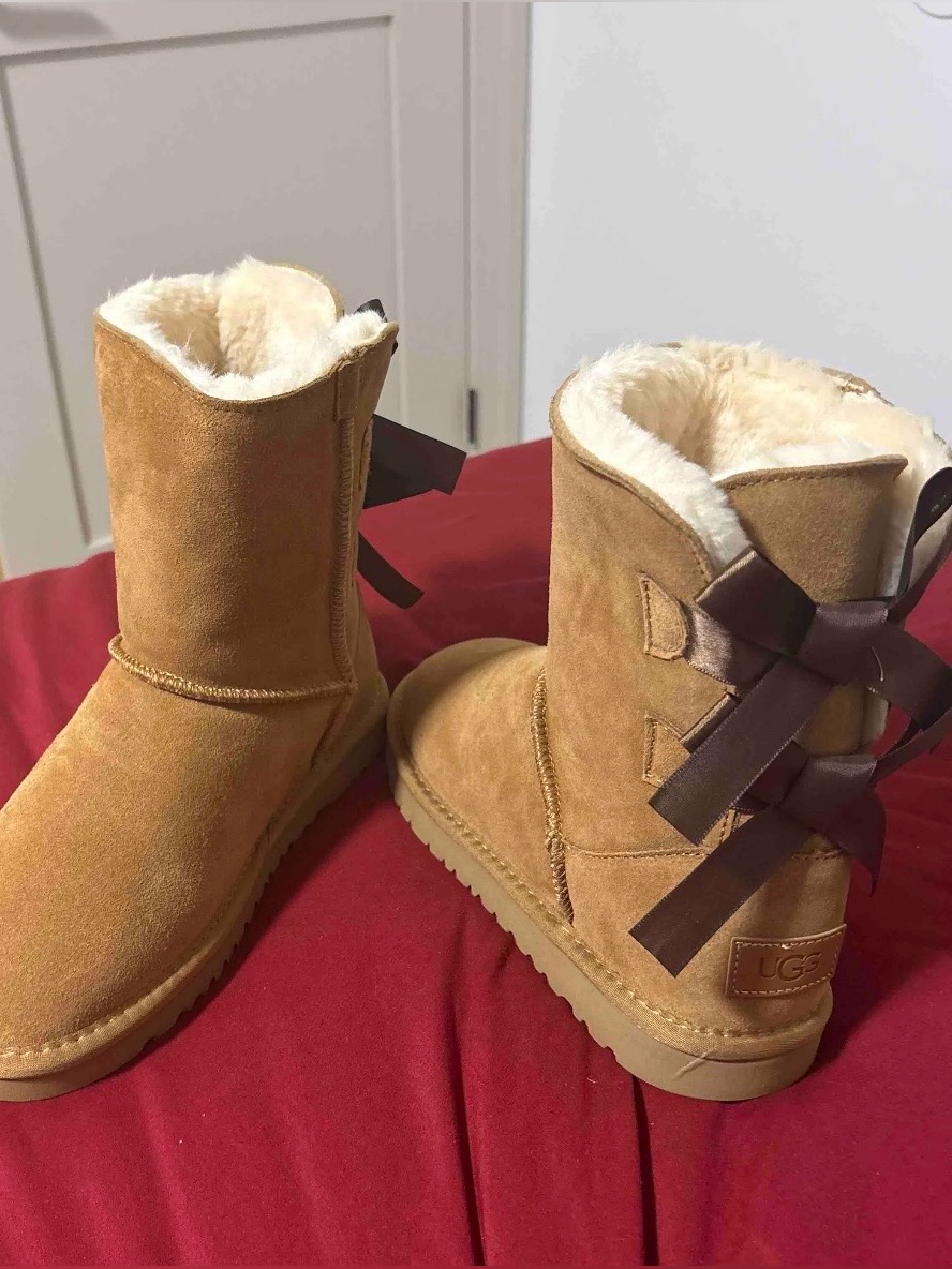 Ugg Bailey Suede Shearling Boots - Chestnut/Tan